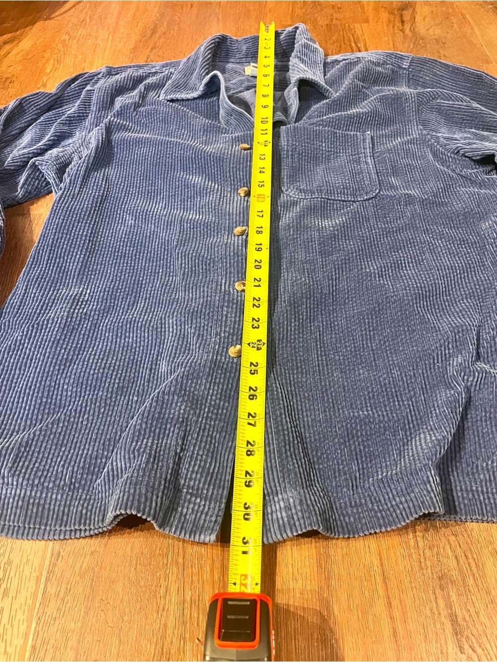 Vintage L.L. Bean Womens Blue Corduroy Shirt Jacket 100% Cotton Size XL - Picture 4 of 7